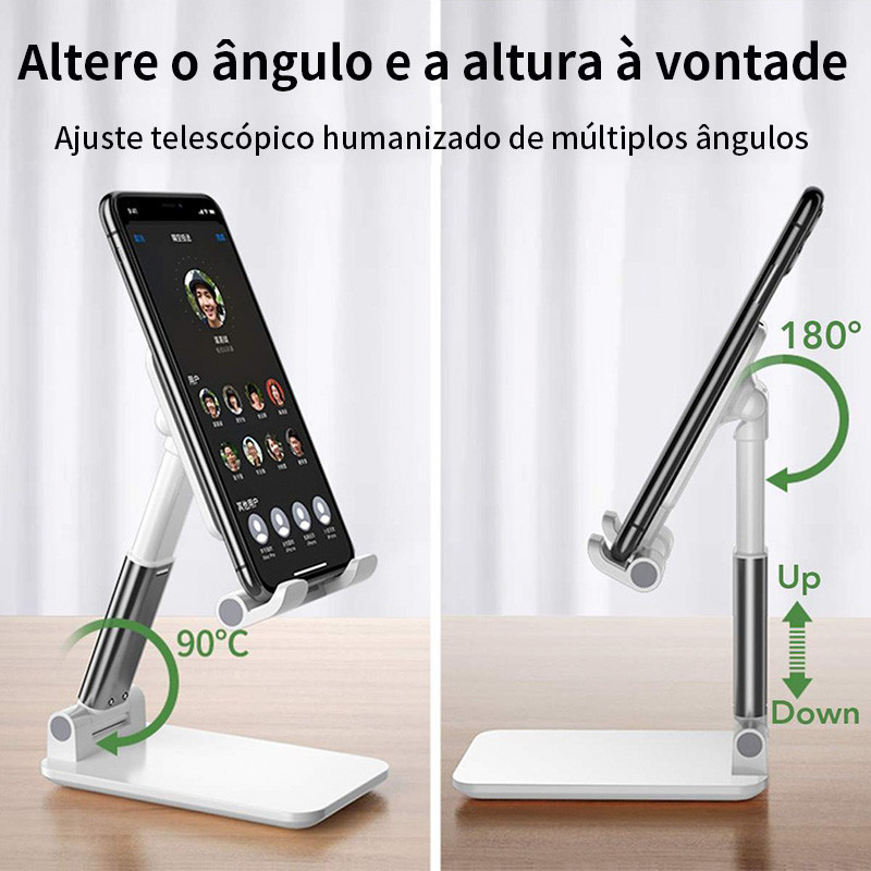 Suporte Dobrável Celular e Tablet Ajustável Mesa Portátil Reforçado Promoção Frete Grátis