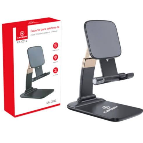 ~Suporte de Mesa para Celular e Tablet promoçao*  – Ajustável 360°, Dobrável, Antiderrapante, Portátil