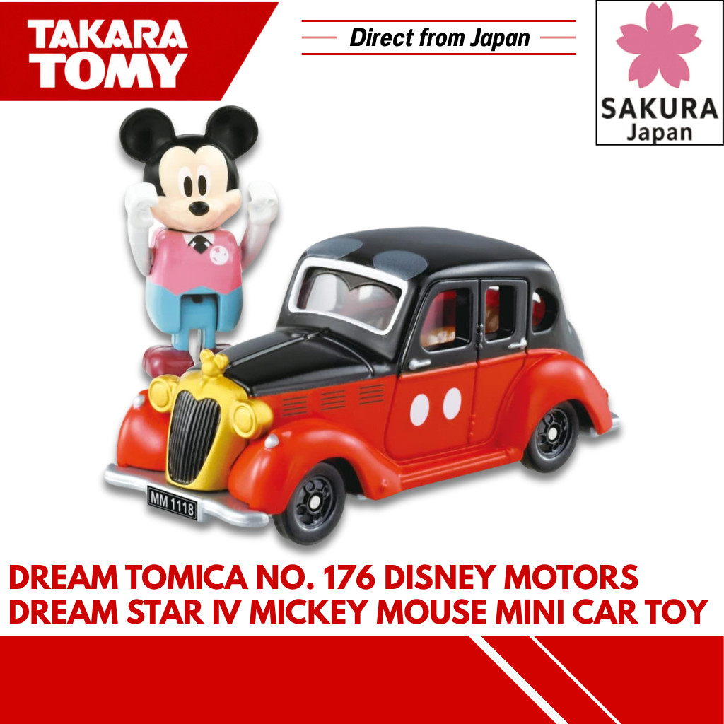 TAKARA TOMY Dream Tomica No. 176 Disney Motors Dream Star IV Mickey Mouse Mini Car Toy for Ages 3 and Up