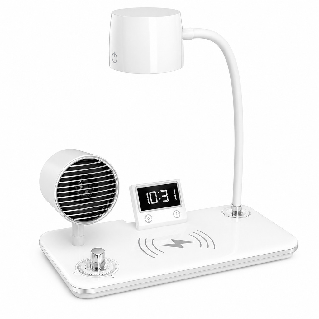 Luminária LED 4 em 1 Bluetooth Carregador Sem