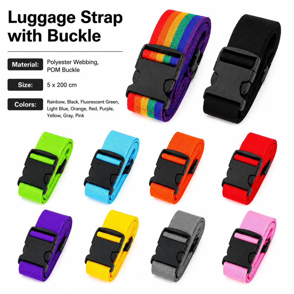 Factory Outlet Heavy Duty Luggage Strap – No-Password Adjustable Suitcase Bundling Belt for Secure Travel
