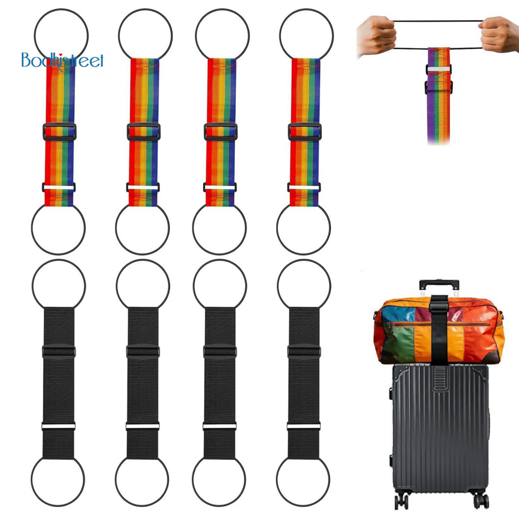Suitcase Fastening Strap 2pcs Adjustable Heavy Duty Luggage Straps with Non-slip Buckles Travel Bag Connector Durable Se