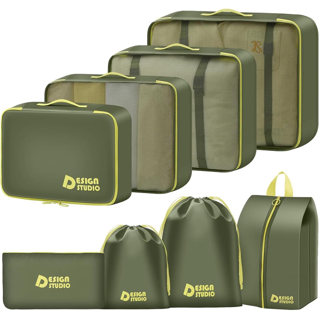 8 Set Packing Cubes for Travel Suitcase Organizer Bags Luggage Packing Cubes Set Travel Essentials Accessories Gifts for