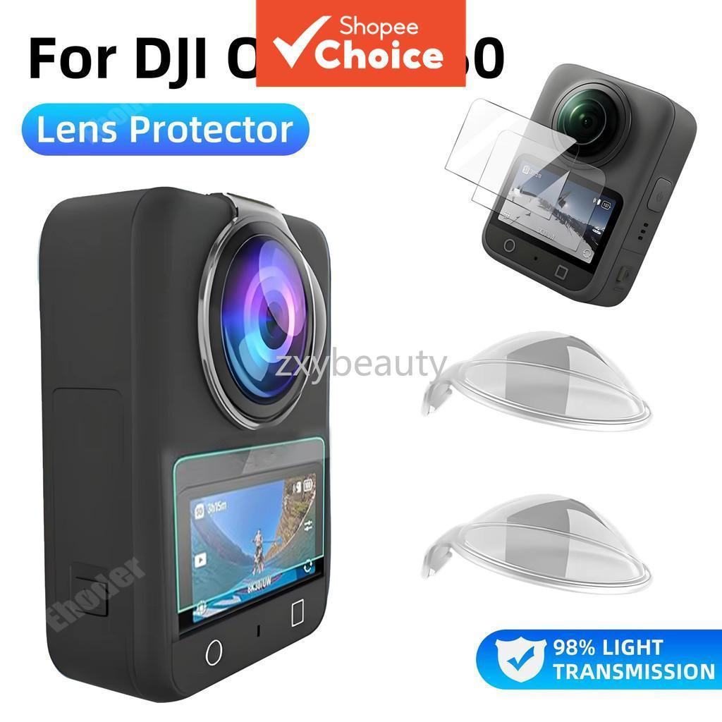 Capa De Lente De PC E Proteção De Tela De Vidro Temperado Combo Para DJI Osmo 360 Anti-Risco Acessório De Câmera De Tota