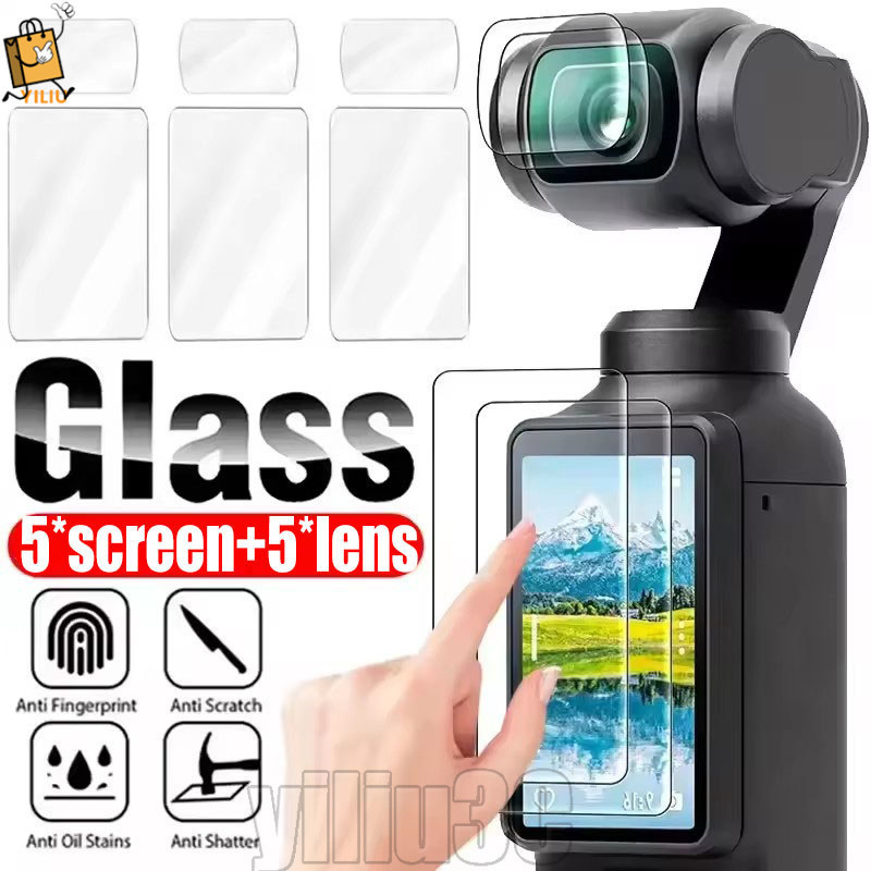 [Prim] 1/3/5 Conjuntos De Protetor De Tela De Lente Para DJI Pocket 4-Filme Inquebrável Ultra HD-Película Protetora De C