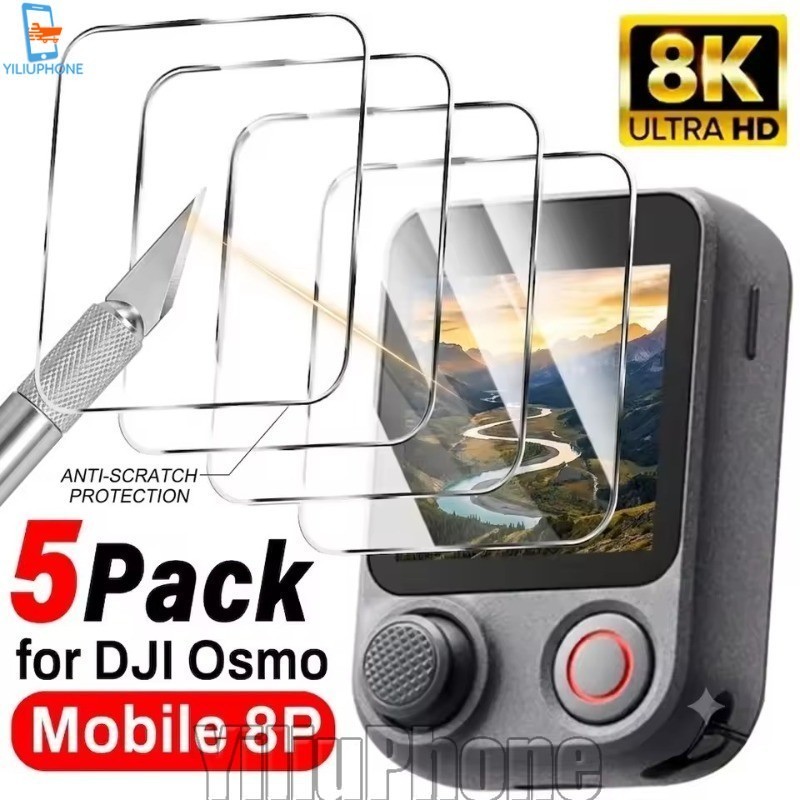 [Bless] 2/3/5 Unidades Protetor De Tela DJI Osmo Mobile 8P-Cobertura Total-Vidro Temperado De Alto Alumínio-Filme De Cap