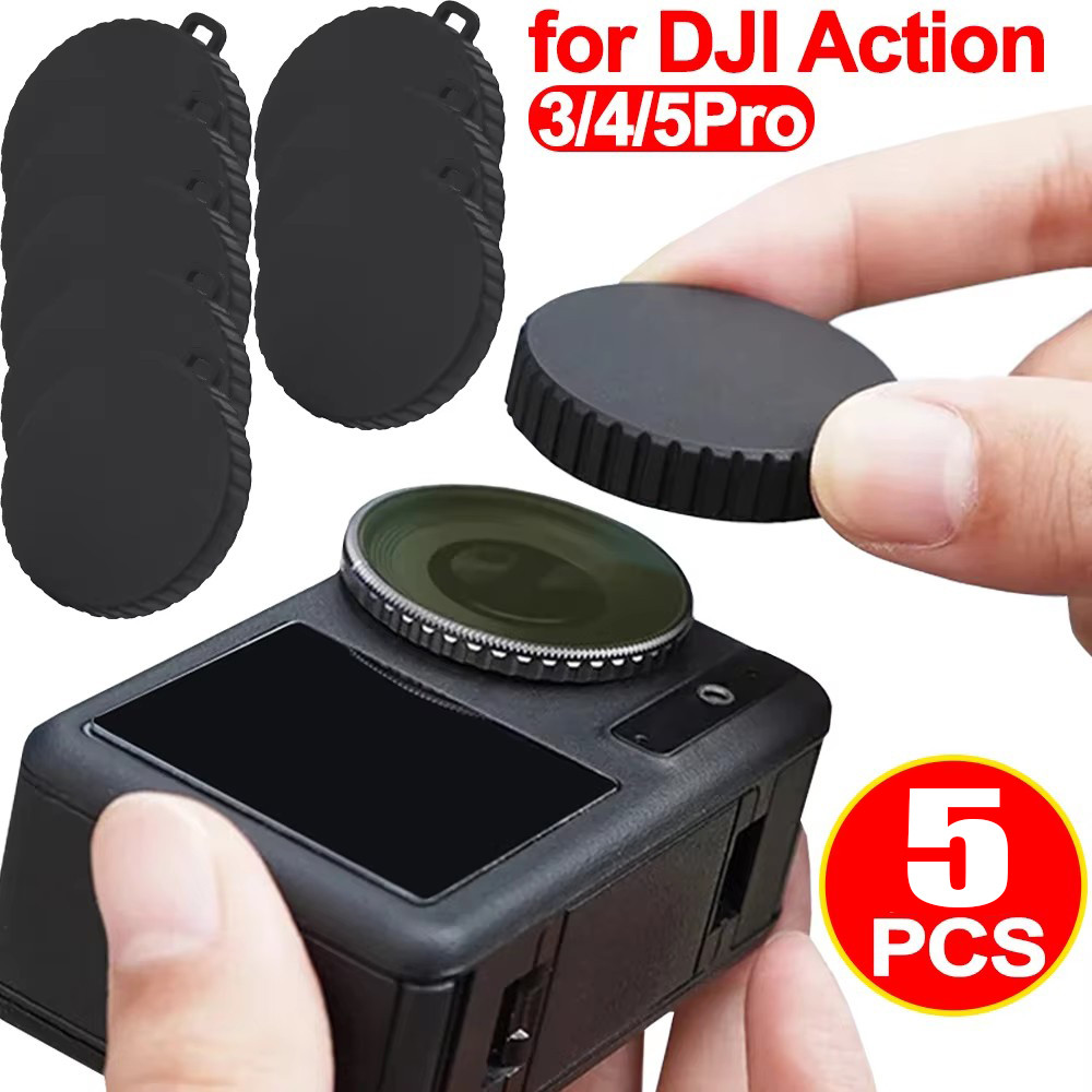 1/2/3/5 Pcs Para DJI Osmo Action 3 4 5 Pro-Tampas Protetoras De Lente De Câmera-Antiderrapante , À Prova De Poeira , Ant