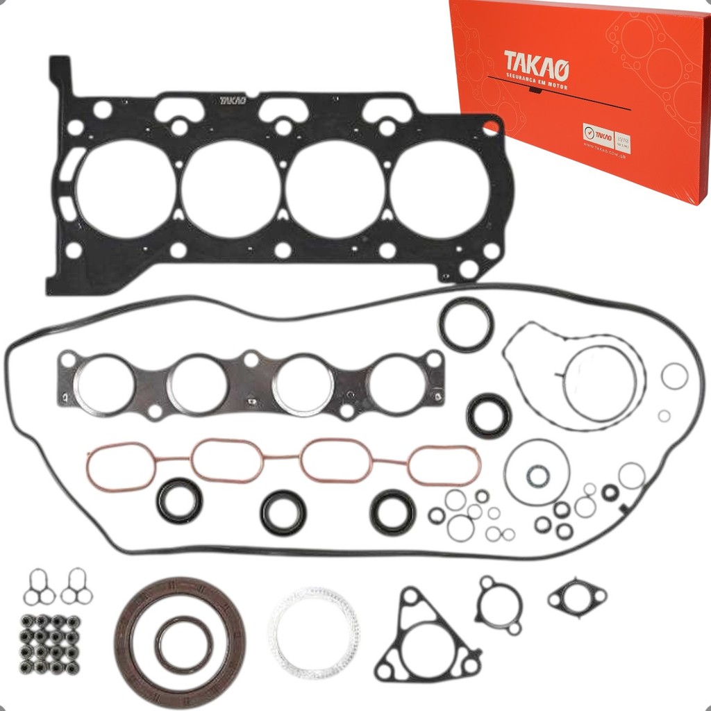 Jogo Juntas Motor Metal Takao Corolla Rav4 1.8 2.0 16v Dual 2ZR 3ZR 2008 a 2019