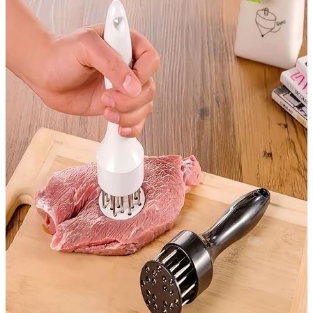 Amaciador de Carne com Agulhas Inox Branco ou Preto - Maciez Instantânea