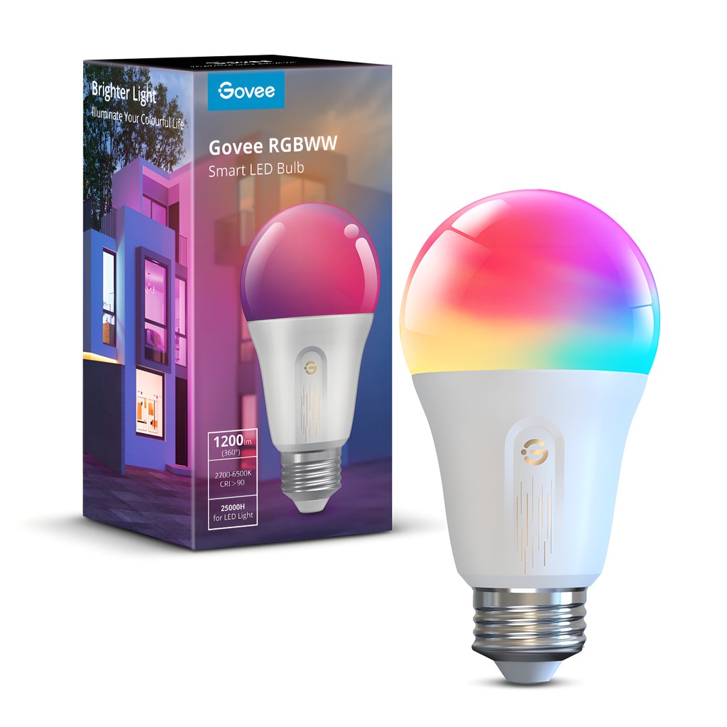 Lâmpada Inteligente Govee RGBWW 1200lm WiFi Alexa Google