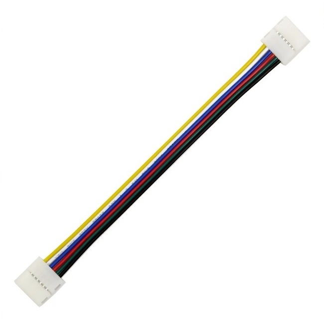 Emenda Fio Com Conector Para Fita de Led Rgbww 6 Vias 12mm
