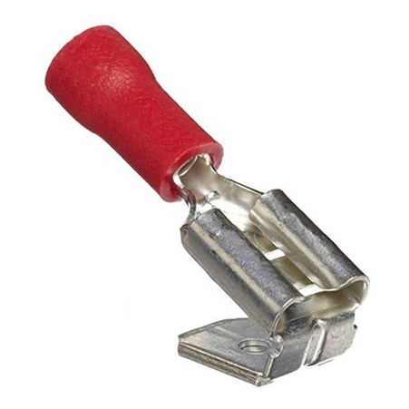 Terminal Hermafrodita Macho Fêmea 0,5 A 1,5mm Vermelho 100un