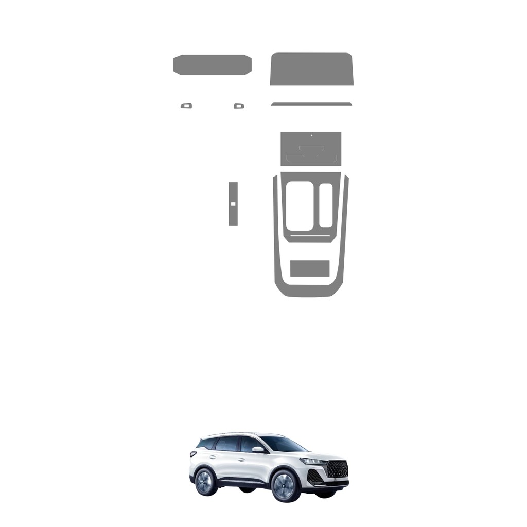 Película PPF Proteção Kit Interior Completo Chery Tiggo 7 Sport 2022 2023 2024 2025 2026 Transparente TPU Anti Risco