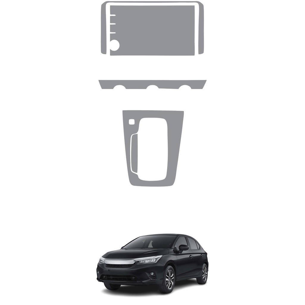 Película PPF Proteção Kit Console Central Multimídia Honda City Hatch Touring 2022 2023 2024 2025 TPU Anti Risco