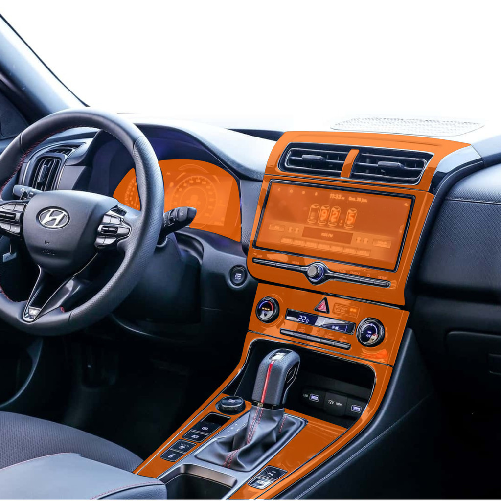 Película PPF Proteção Kit Interior Completo Hyundai Creta N Line 2022 2024 Transparente TPU Anti Risco