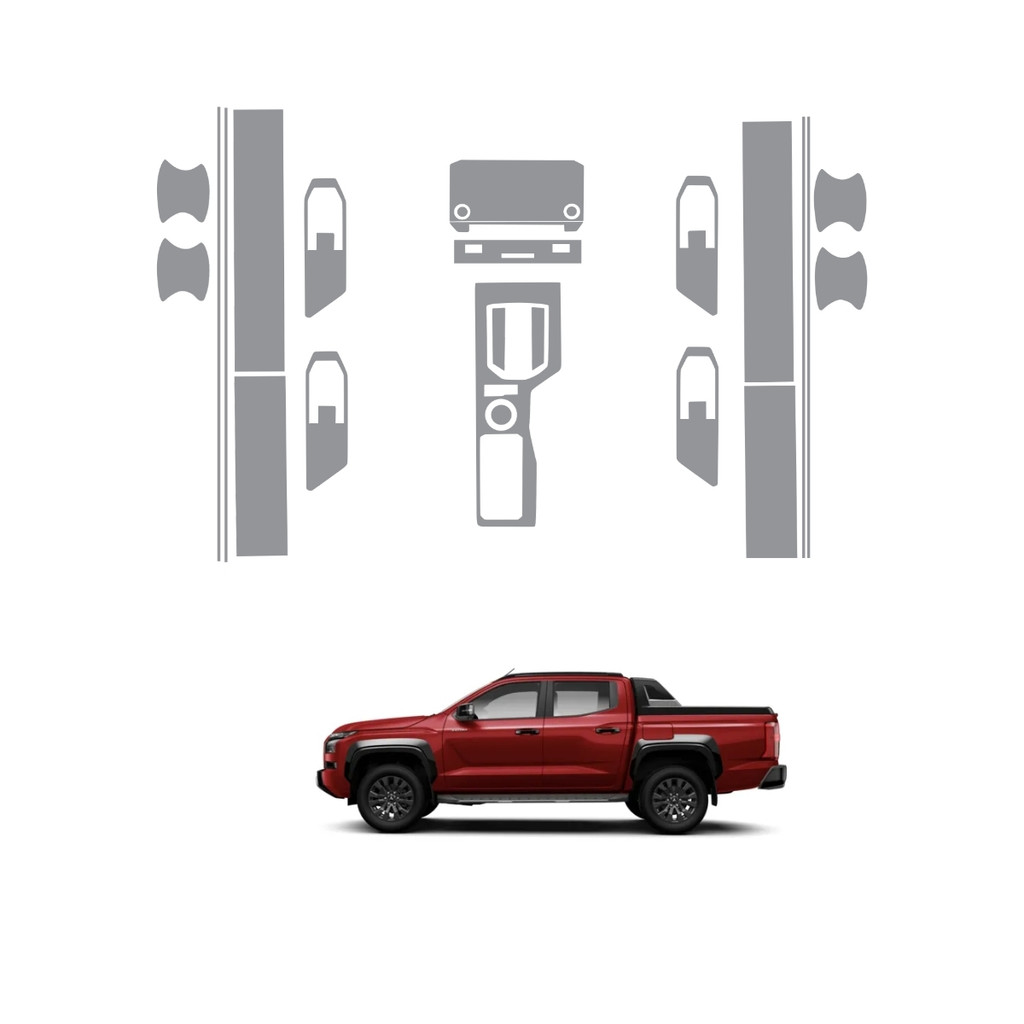 Película PPF Proteção Kit Interior Exterior Mitsubishi Nova Triton Katana 2026 2027 Transparente TPU Anti Risco