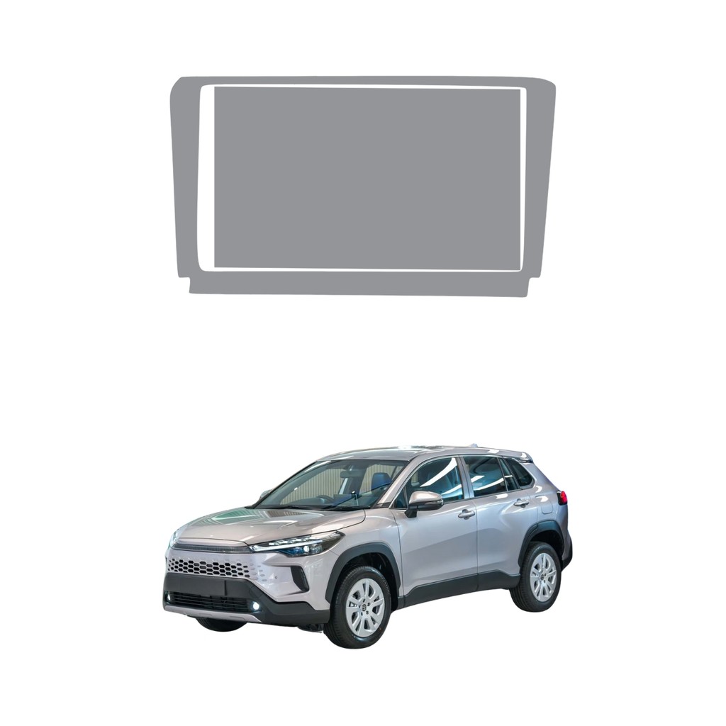 Película PPF Proteção Kit Multimídia Toyota Corolla Cross XRX Hybrid 2025 Transparente TPU Anti Risco