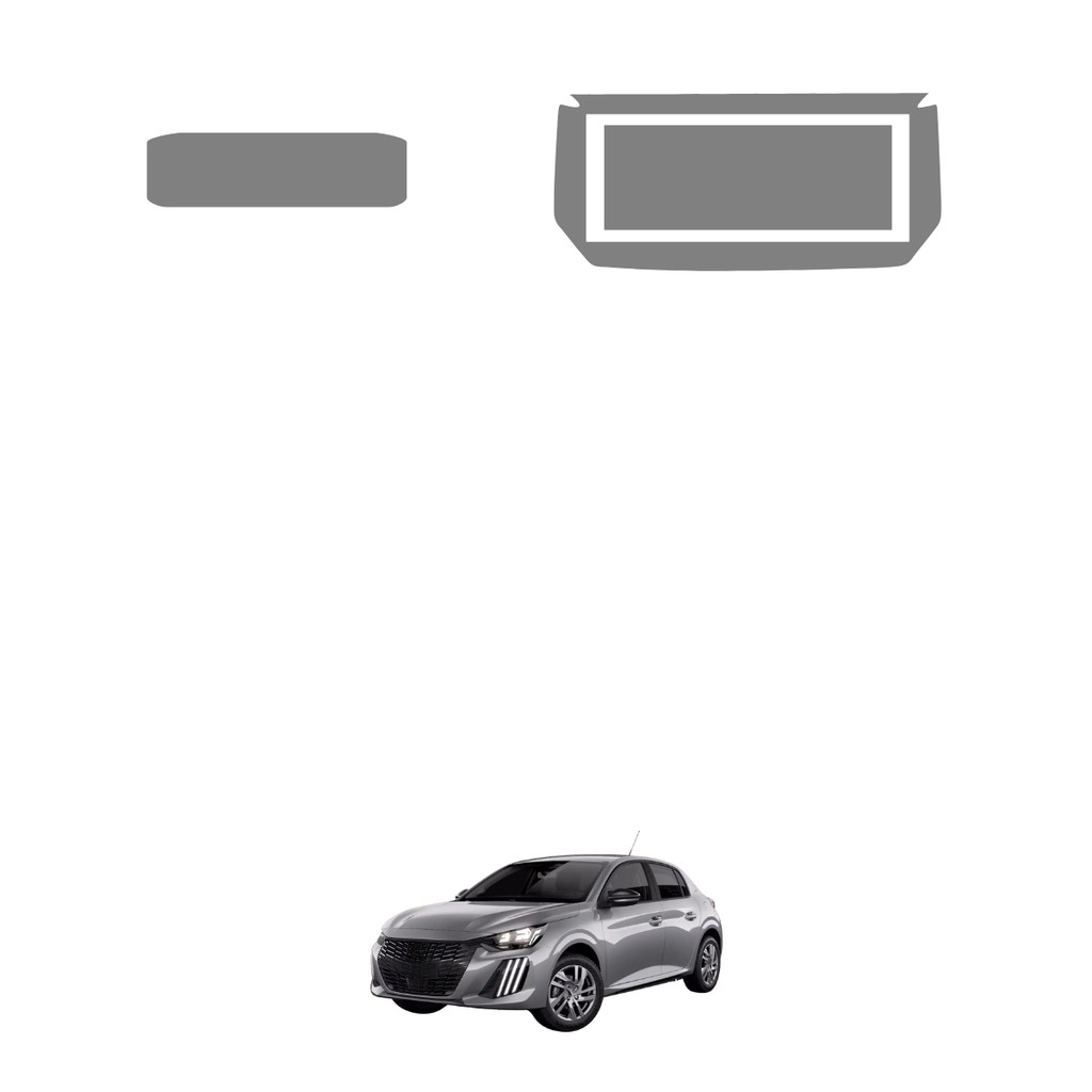 Película PPF Proteção Kit Velocímetro Multimídia Peugeot 208 Roadtrip AT6 2022 2023 2024 2025 2026 Transparente