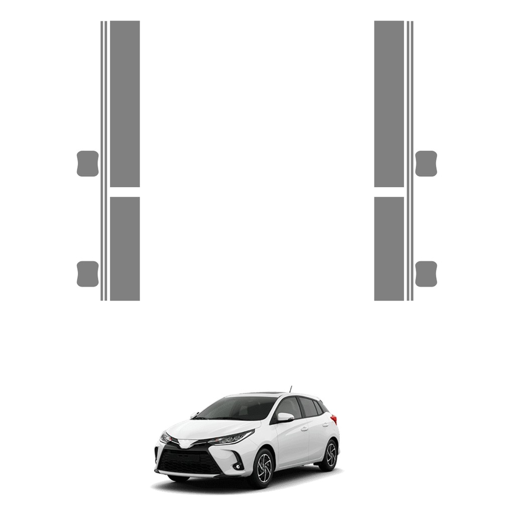 Película PPF Proteção Kit Portas Toyota Yaris XLS Hatch 2019 2020 2021 2022 2023 2024 2025 TPU Anti Risco