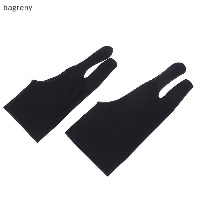 [bagreny] 1Pc Luva Artista 2 Dedos Desenho Gráfico Tablet Mancha Luvas Anti-Incrustantes BR