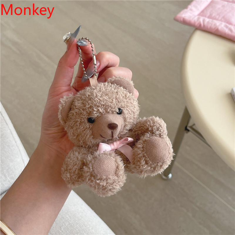 Urso Dos Desenhos Animados Boneca Pingente De Pelúcia Caso Fone De Ouvido Para Apple Airpods 1 3 4 Pro 2 Bonito Pele Enf