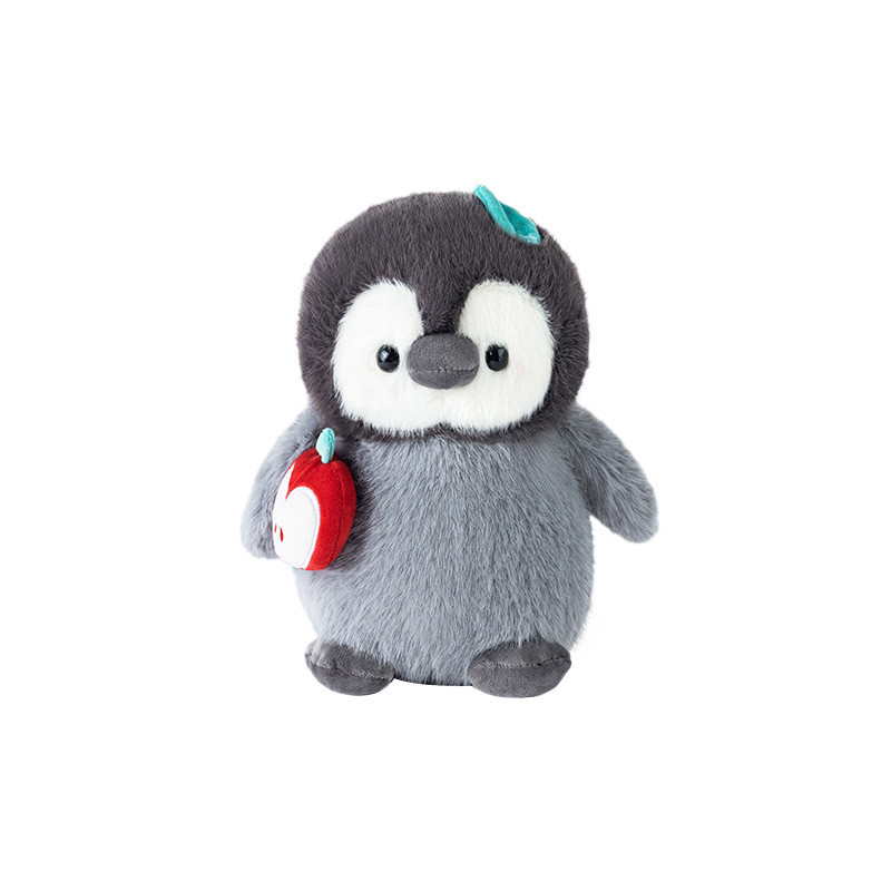 Bonito Apple Chef Pequeno Pinguim Brinquedo De Pelúcia Estilo Cura Macio Boneca Confortante Presente De Aniversário E Fe