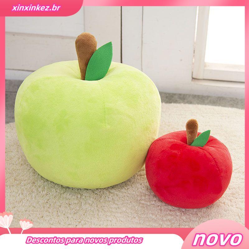 Apple travesseiro maçã verde brinquedo de pelúcia maçã vermelha boneca almofada fruta boneca véspera de natal natal