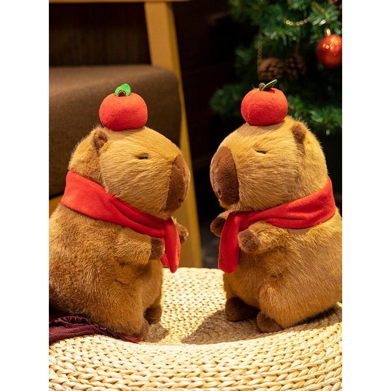 Kapibara Capivara Boneca Dia dos Namorados Apple Boneca Brinquedo de Pelúcia Presente Criativo para Meninas Namoradas