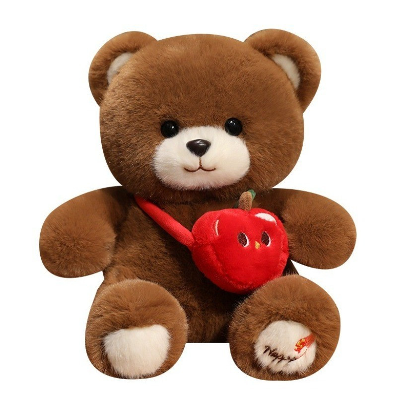Super macio toque bonito abraço Apple urso de pelúcia boneca brinquedo de pelúcia abraço urso boneca crianças acompanhan