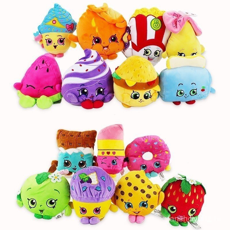 15 estilos Shopkins brinquedo de pelúcia de frutas Mini Muffin Doughnut Batom Apple Strawberry Cookies boneca de chocola