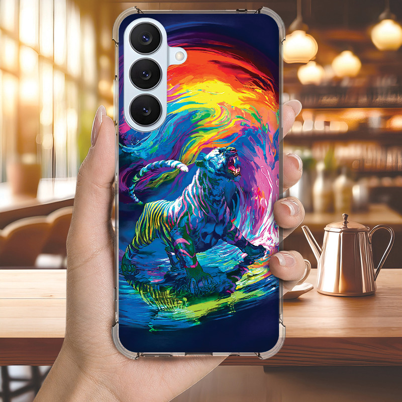 Capa Capinha GALAXY S20 ULTRA FE S10 PLUS S10E S9 S8 A73 A72 Anti-impacto Personalizada bichinho TIGRE owl (4098)