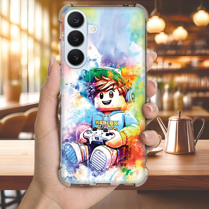 Capa Capinha GALAXY S20 ULTRA FE S10 PLUS S10E S9 S8 A73 A72 Anti-impacto Personalizada gamer ROBLOX blocos (4152)