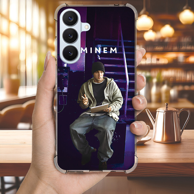 Capa Capinha GALAXY S20 ULTRA FE S10 PLUS S10E S9 S8 A73 A72 Anti-impacto Personalizada rap GOD e-m-i-n-e-m (4209)