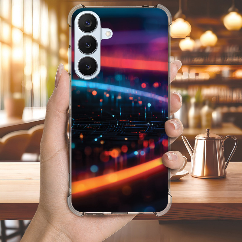Capa Capinha GALAXY S20 ULTRA FE S10 PLUS S10E S9 S8 A73 A72 Anti-impacto Personalizada cyber dark NEON (4245)