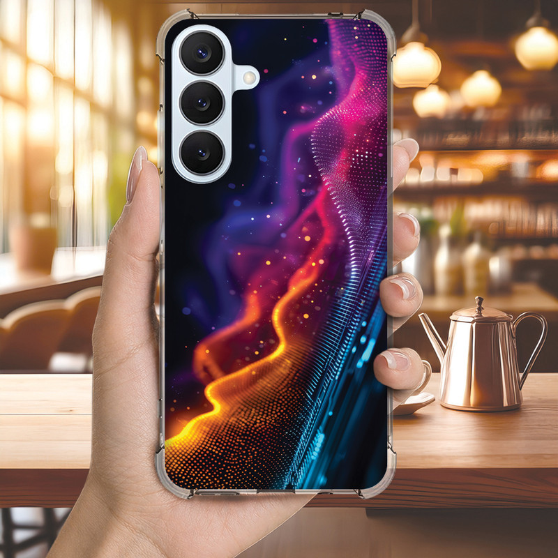 Capa Capinha GALAXY S20 ULTRA FE S10 PLUS S10E S9 S8 A73 A72 Anti-impacto Personalizada cyber NEON matrix (4269)