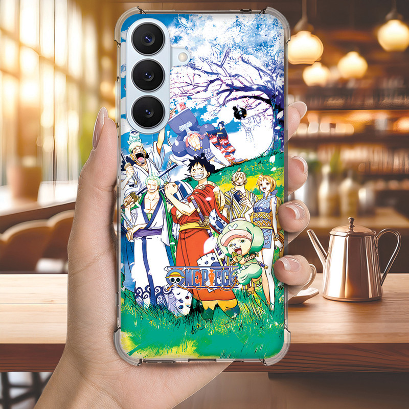 Capa Capinha GALAXY S20 ULTRA FE S10 PLUS S10E S9 S8 A73 A72 Anti-impacto Personalizada anime ONE PIECE (4080)