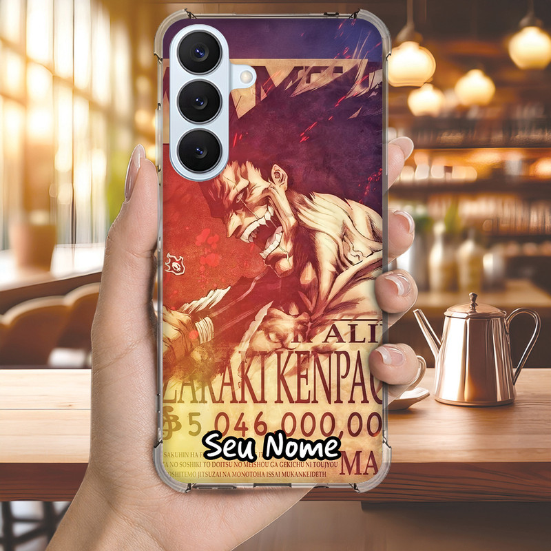 Capa Capinha GALAXY S22 S21 S20 S10 S10E 2020 S9 Anti-impacto Personalizada ANIME KENPACHI nome (3516)