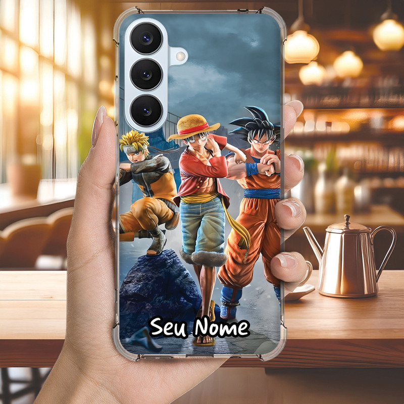 Capa Capinha GALAXY S22 S21 S20 S10 S10E 2020 S9 Anti-impacto Personalizada gamer JUMP FORCE nome (3514)