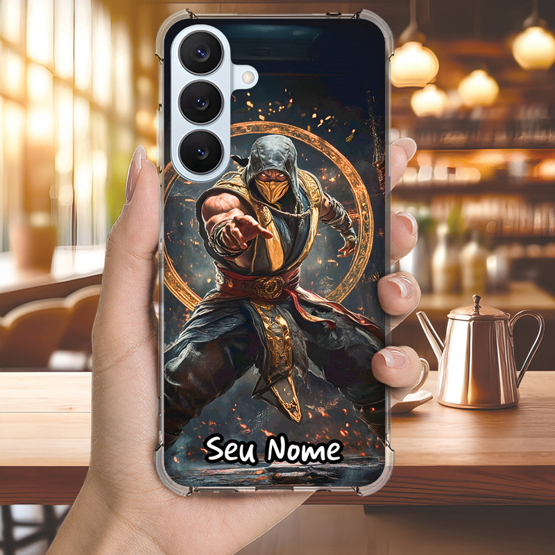 Capa Capinha GALAXY S22 S21 S20 S10 S10E 2020 S9 Anti-impacto Personalizada gamer SCORPIONS nome (3575)