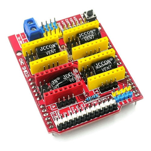 Placa De Expansão Driver Motor De Passo Cnc Shield V3 para Arduino Uno A4988 12VDC a 36VDC