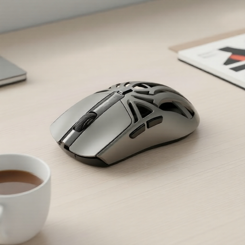 SMAILWOLF RS8 Mouse: Mouse leve de 73 g, conexão tripla, display digital, troca dupla, chip para jogos, 20 milhões de