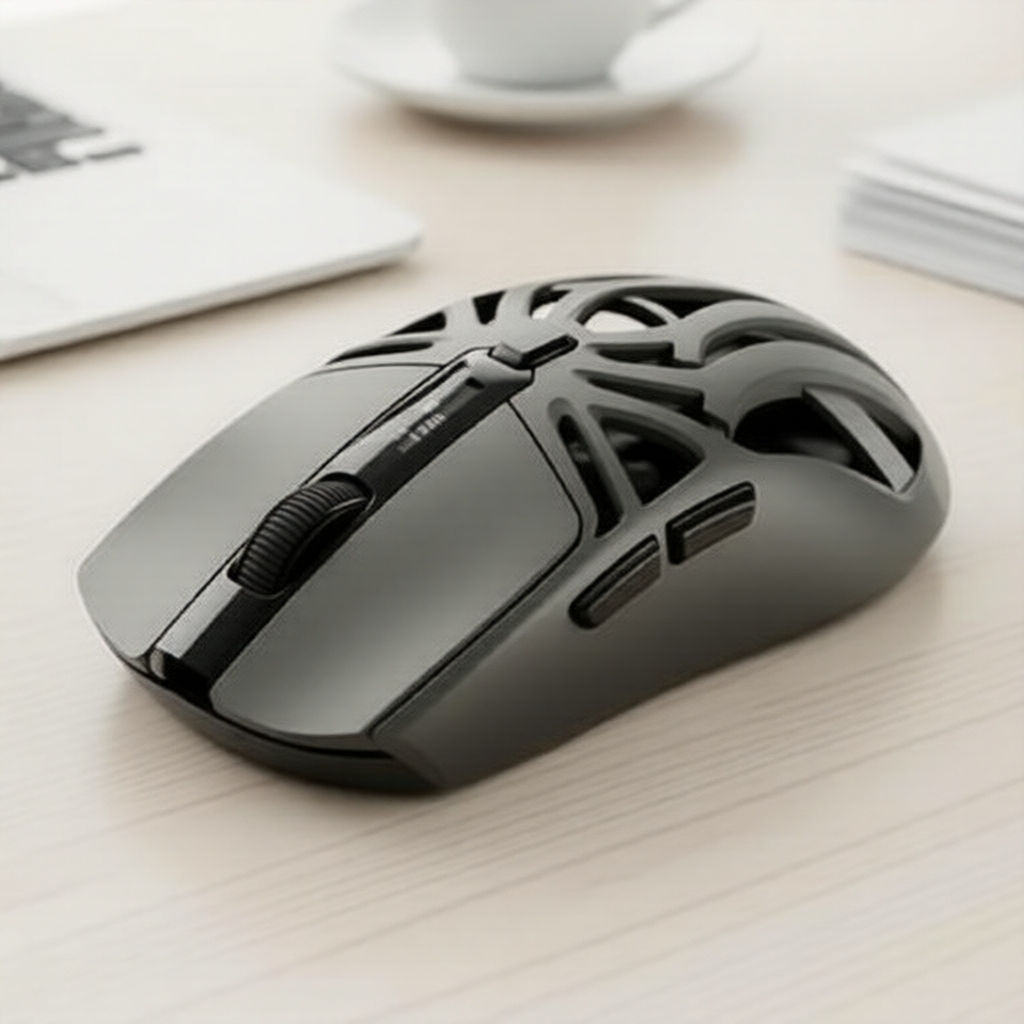Mouse Gamer SMAILWOLF RS8 73g: conforto leve, display digital, chip gamer, múltiplos DPI, vida útil de 20M cliques