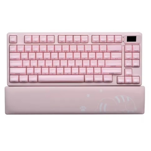 Teclado Mecânico Womier SK80 Pro Pink TKL Display Smart Screen RGB
