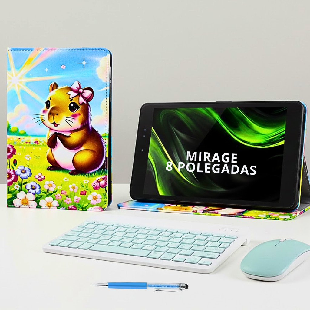 Kit Infantil Para Tablet Mirage 8 Pol Capa + Teclado+ Caneta Sortido Feminino