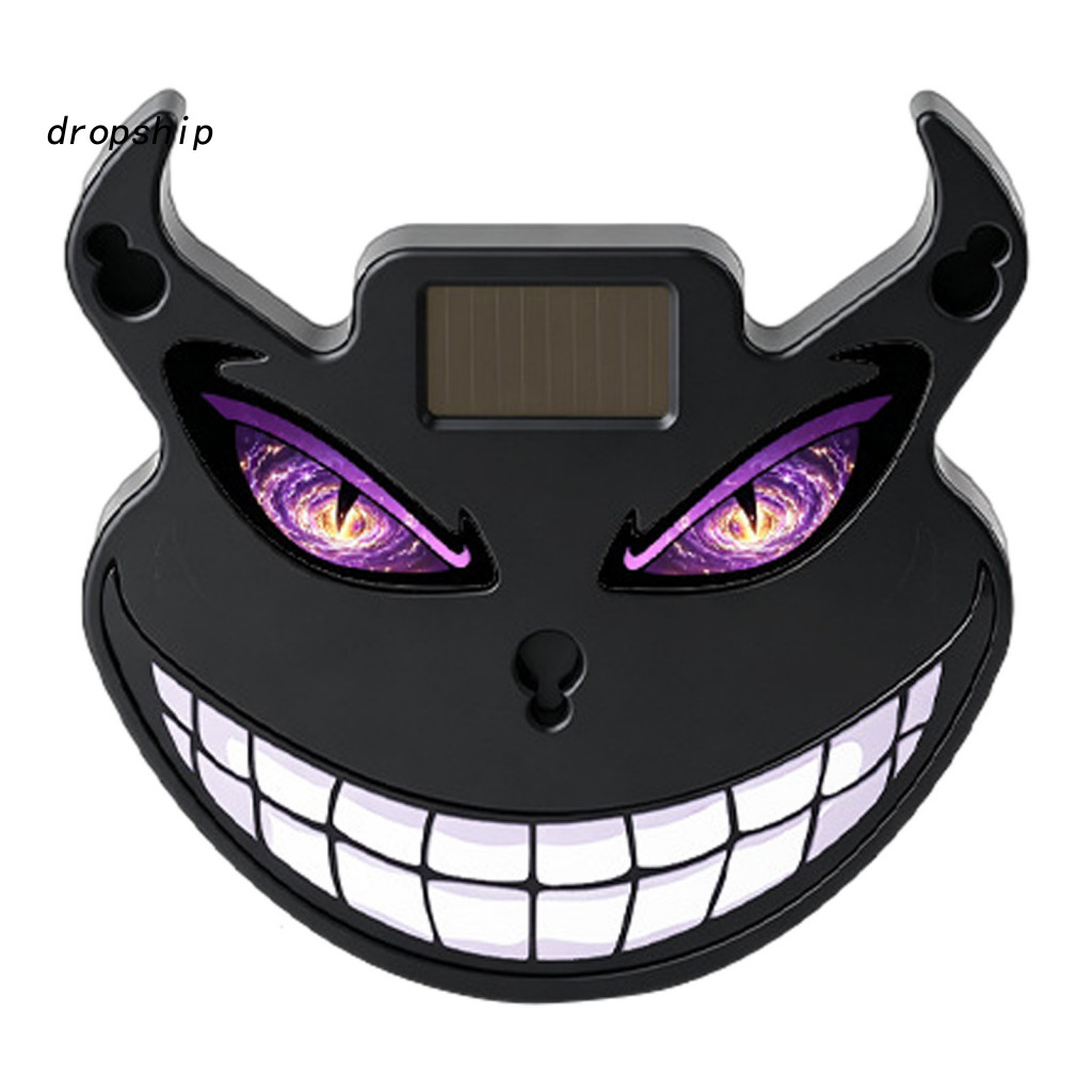 Automotive Decoration Light Devil Eye Car Decor Demon Window No Drill Suction Cup Lamp Solar Rechargeable Decorative Led
