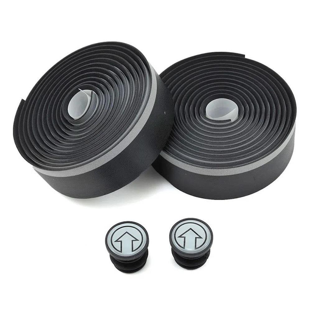 Fita de Guidão Reflective Control Microfibra Preta com Refletivo 200x30mm