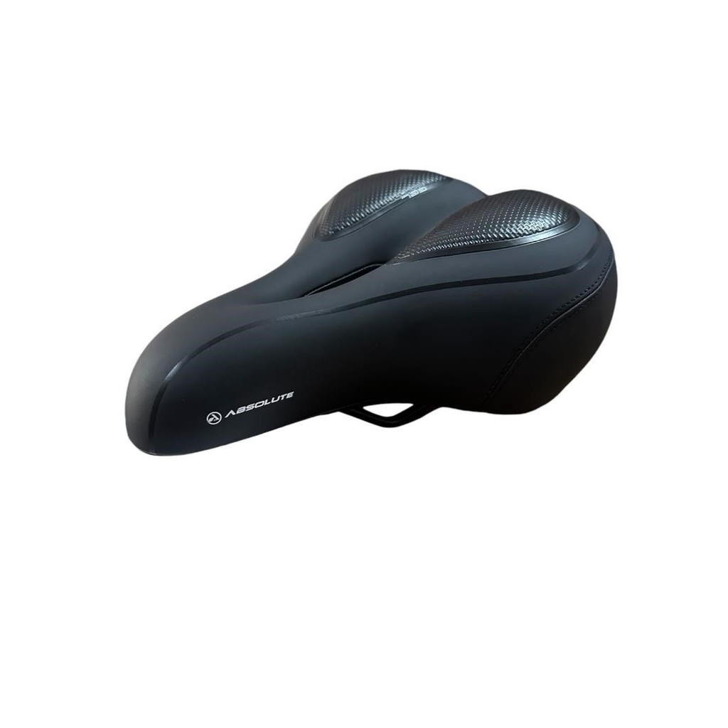 SELIM ABSOLUTE COMFORT REFLECTIVE PTO/PTO VAZADO C/REFLETIVO TRAS TRILHOS EM AÇO C/ APLIQUES EM GEL + MOLAS