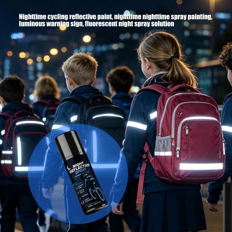 YO Night Reflective Sprays 100ml Revestimento Transparente À Prova Intempéries Para Bicicletas Esportes Ar L