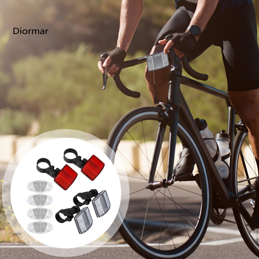 Reflective Safety Gear for Cyclists Bicycle Reflectors for Night Riding Bike Front Rear Kit – Warning Equipment for Ha