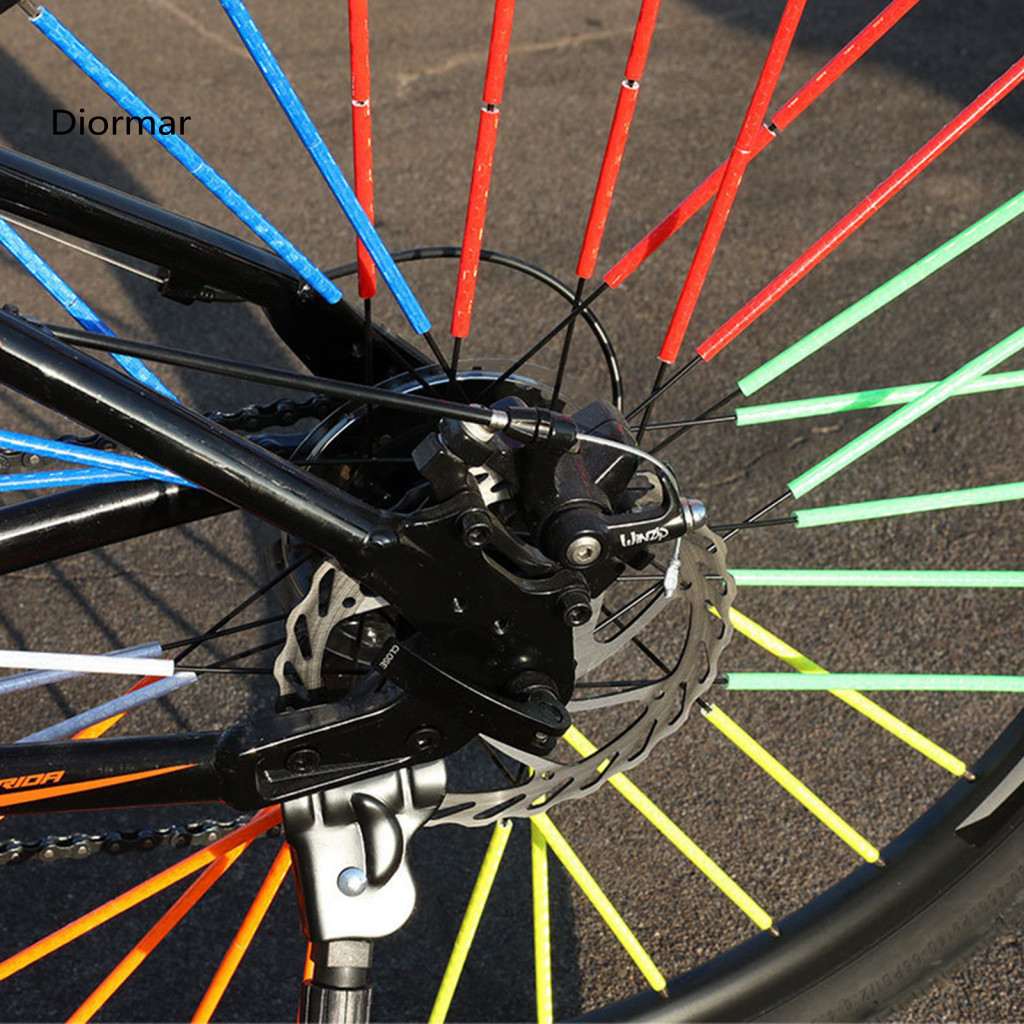 Reflective Spokes Bike Spoke Reflector Set 12pcs Bicycle Skins Wraps Wheel Decoration Night Riding Safety Covers for Roa